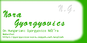 nora gyorgyovics business card